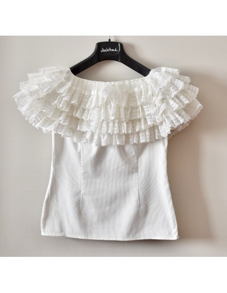 CAMICIA  tg 44 CON PIZZO ITALIA BERNARDINI