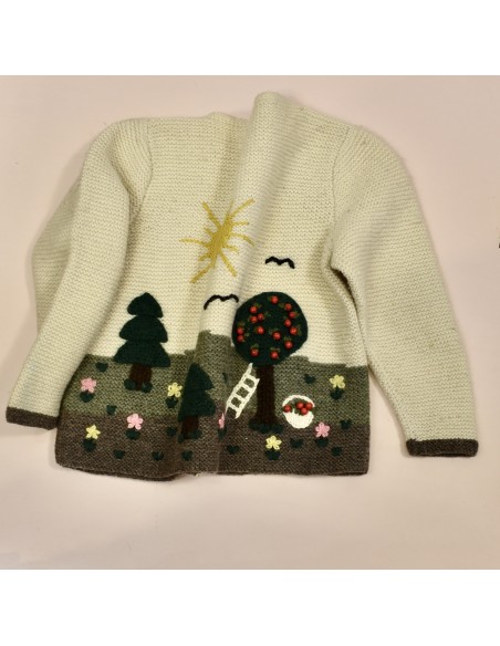 GIACCA MAGLIONE LANA  TIROLESE  tg 6/7 annig 6/7 anni