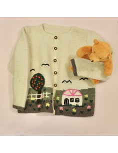 GIACCA MAGLIONE LANA  TIROLESE  tg 6/7 annig 6/7 anni