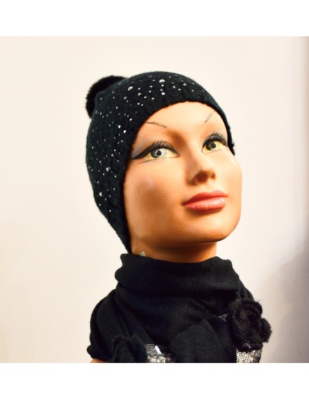 CAPPELLO CON SCIARPA DONNA " GATTO"