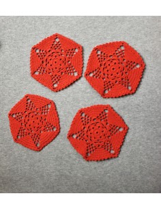 SET 4 CENTRI  NATALIZI  AD UNCINETTO diam. 15cm