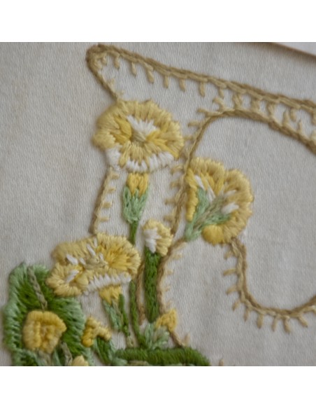 QUADRETTO  CON RICAMO " ALFABETO"