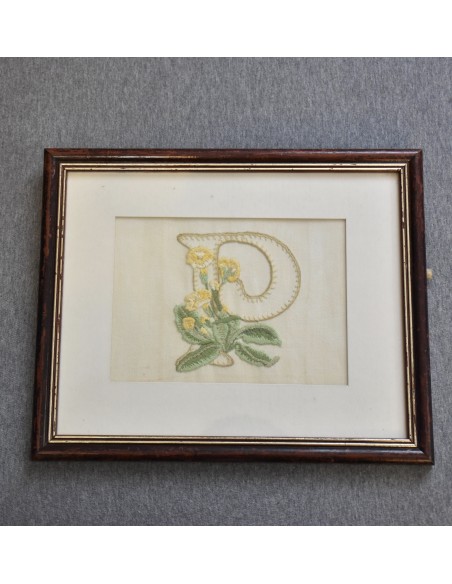 QUADRETTO  CON RICAMO " ALFABETO"