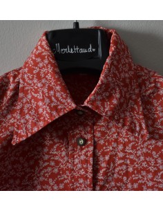 CAMICIA  tg 44 TIROLESE VINTAGE  ROSSA 2