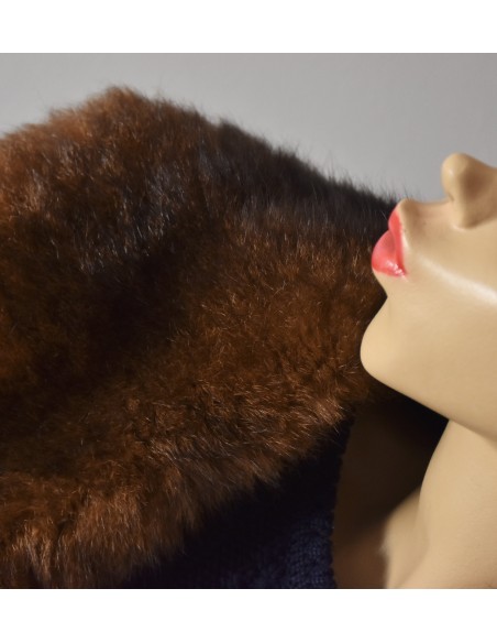 COLLO VINTAGE DI PELLICCIA VERA