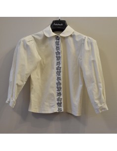 CAMICIA  TG 128 / 6-7 anni  TIROLESE Crema