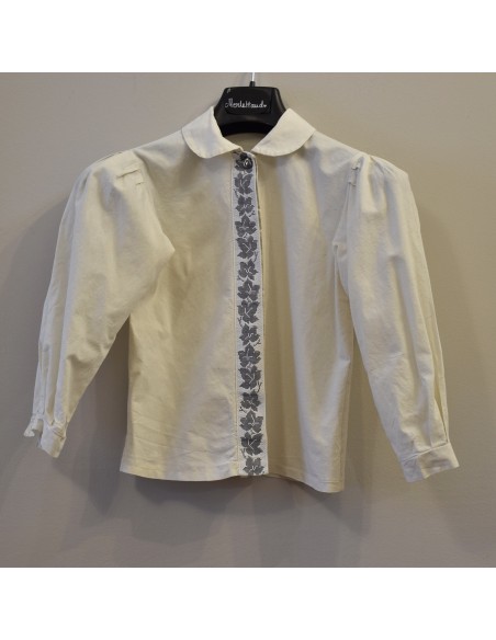 CAMICIA  TG 128 / 6-7 anni  TIROLESE Crema