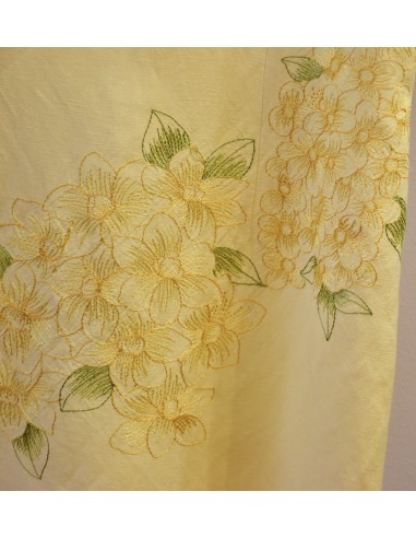 ABITO ESTIVO  tg12/ 44-46  GIALLO RICAMATO