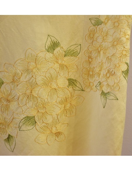 ABITO ESTIVO  tg12/ 44-46  GIALLO RICAMATO