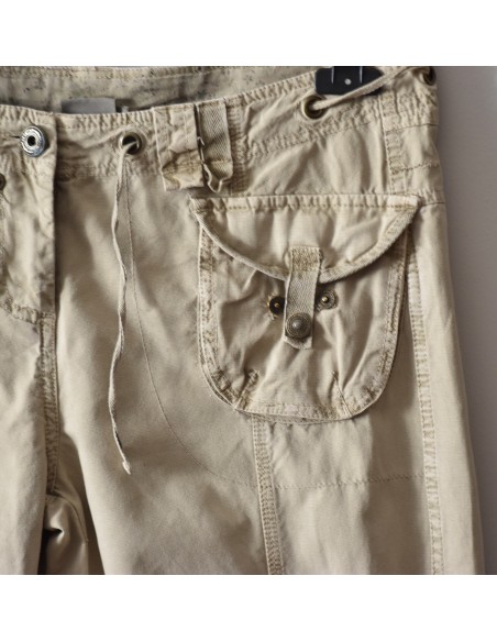 PANTALONI  DONNA TG.L COTONE BEIGE