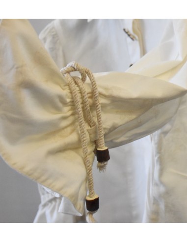 CAMICIA STILE TIROLESE  tg.42 CREMA