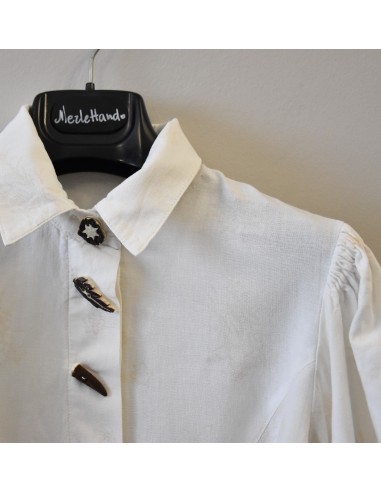 CAMICIA STILE TIROLESE  tg.42 CREMA
