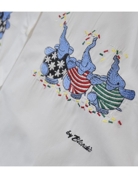 CAMICIA VINTAGE '80/'90  tg.S CON RICAMO Blondie