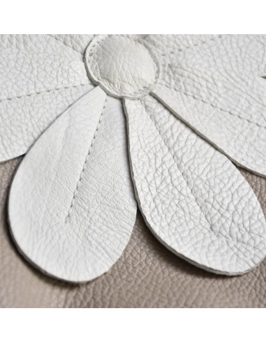 BORSA CON IL FIORE PELLE