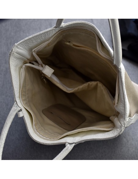 BORSA CON IL FIORE PELLE