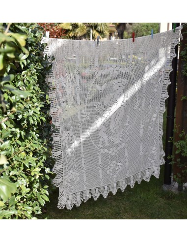 TENDINA REALIZZATA AD UNCINETTO 170x160cm