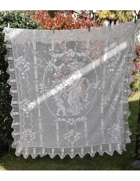 TENDINA REALIZZATA AD UNCINETTO 170x160cm
