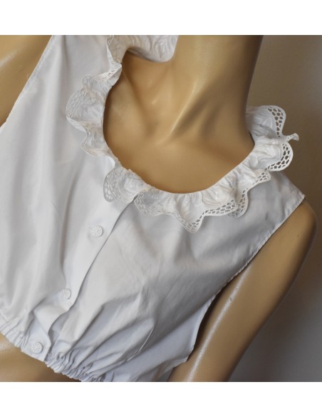 CAMICIA CORTA tg 50/52  STILE TIROLESE  PIZZO