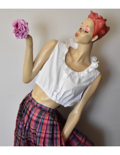 CAMICIA CORTA tg 50/52  STILE TIROLESE  PIZZO