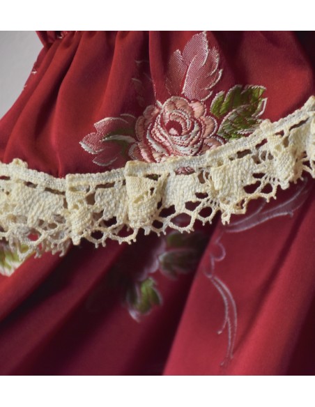 ABITO BORDEAUX  VINTAGE  TEATRALE / CARNEVALE  Tg.46