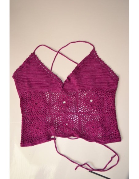 TOP REALIZZATO AD UNCINETTO tg. S/XS