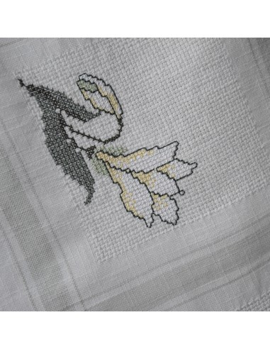 TOVAGLIETTA  RICAMATA A MANO  85x85 cm