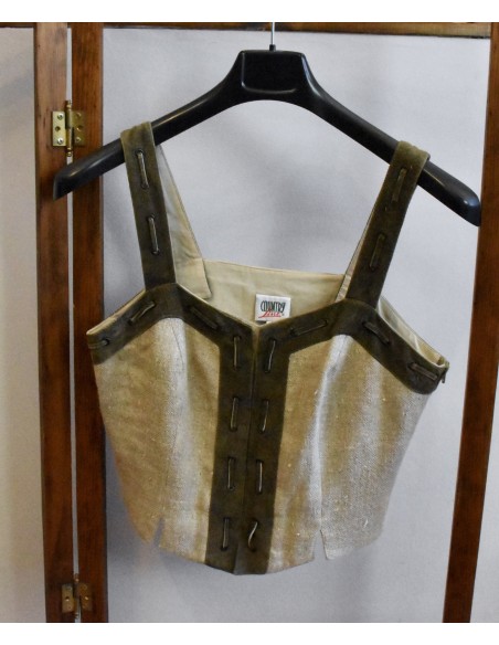 GILET CORPETTO tg.46  DONNA  PELLE LINO
