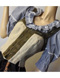 GILET CORPETTO tg.46  DONNA  PELLE LINO