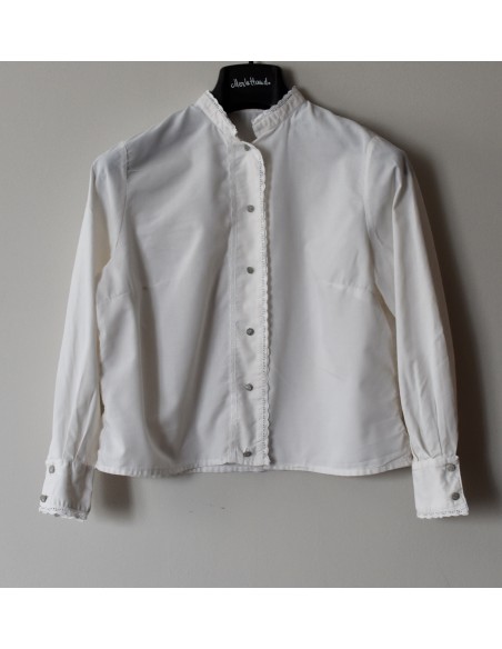 CAMICIA TIROLESE tg.46 con PIZZO VINTAGE