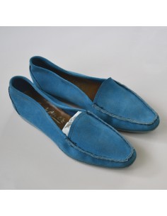 SCARPE PELLE  N° 36/36,5 AZZURRO