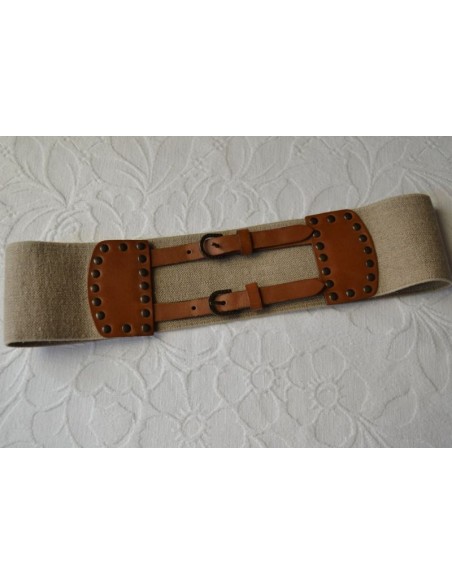 CINTURA IN PELLE STILE TIROLESE