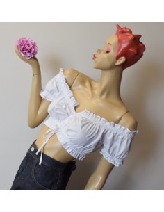 CAMICIA CORTA tg  42/44 STILE TIROLESE NUOVA