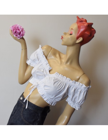 CAMICIA CORTA tg  42/44 STILE TIROLESE NUOVA