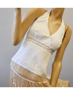 TOP IN COTONE CON PIZZI TG. 46/48
