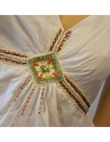 TOP IN COTONE CON RICAMI  Tg.44/46
