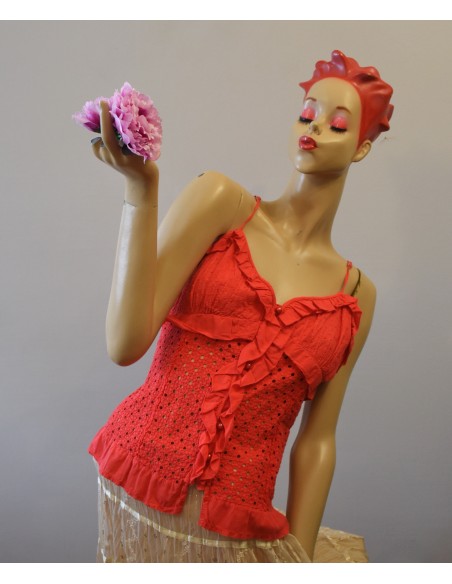 TOP IN COTONE ROSSO  Tg.46