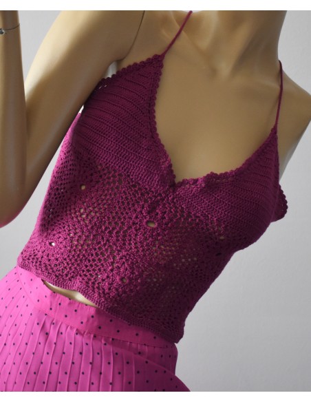TOP REALIZZATO AD UNCINETTO tg. S/XS