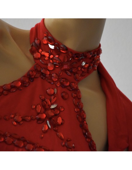 TOP ROSSO CON PERLINE Tg.48 South