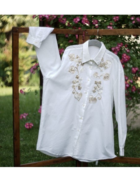 CAMICIA CON  RICAMI tg. 50
