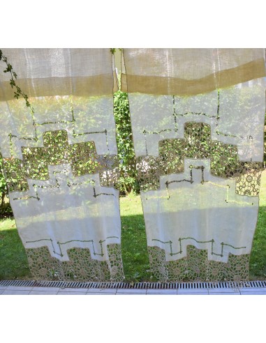 ANTICHE TENDE fine '800 CON UNCINETTO 276x107