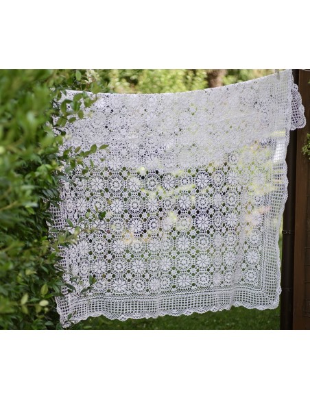 TOVAGLIA UNCINETTO A MANO 160x160 cm