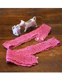 SET DUE FERMATENDE IN PIZZO  UNCINETTO ROSA