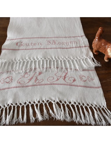 ANTICO ASCIUGAMANO CON MONOGRANNA 100x41 cm