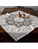 TOVAGLIETTA CON  FILET A RETE 83x83 cm