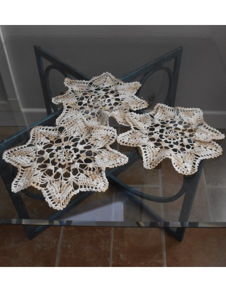SET 3 CENTRI  REALIZZATI A MANO diam 26cm