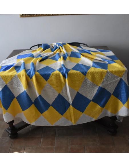 COPRILETTO / COPERTA PER LETTO REALIZZATO AI FERRI 210x170 cm