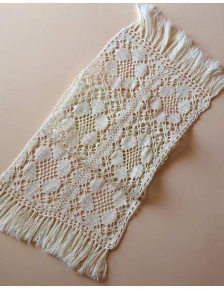 CENTRO REALIZZATO A MANO AD UNCINETTO 110x30cm