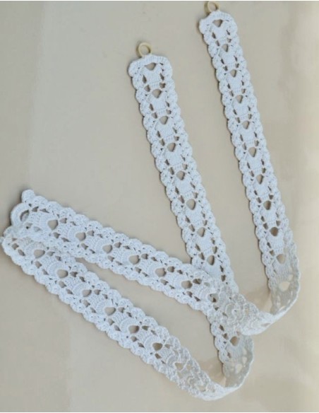 COPPIA  BORDI /FERMATENDE  REALIZZATI A MANO AD UNCINETTO