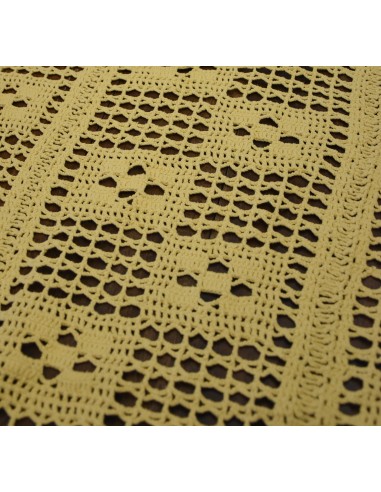 COPERTA / PLAID/ COPRITAVOLO IN COTONE GIALLO...