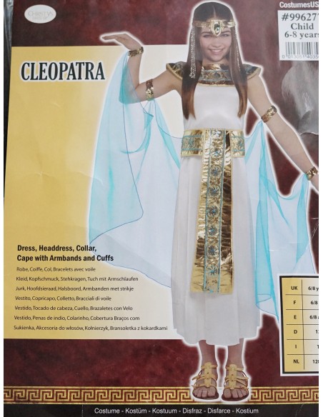 ABITO "Cleopatra"  CARNEVALE  Tg.6-8anni  CARNEVALE